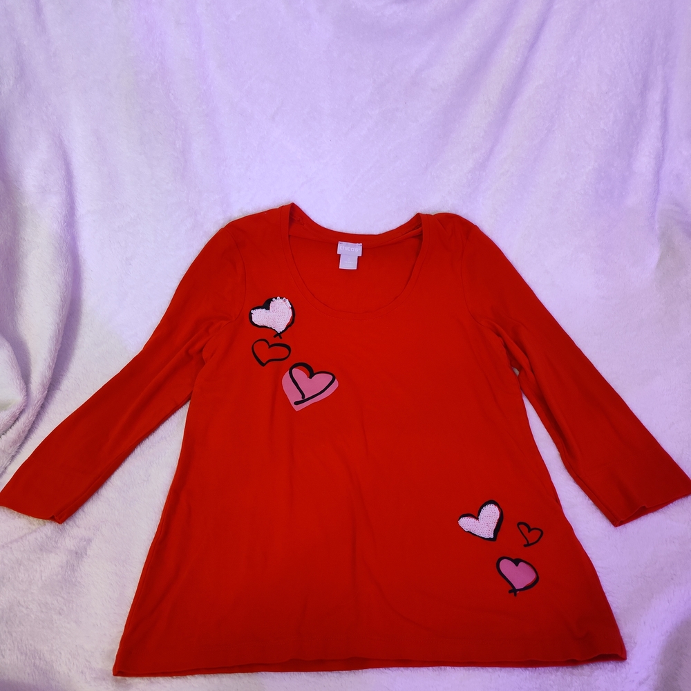 Chico's Vibrant Red Top